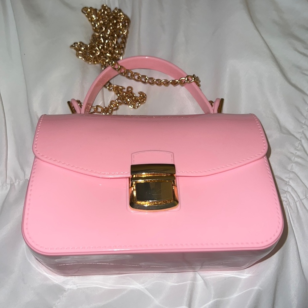 rubber pink mini bag